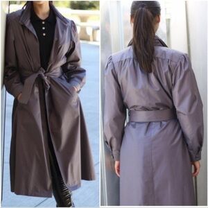 London Fog Purple Trench Coat